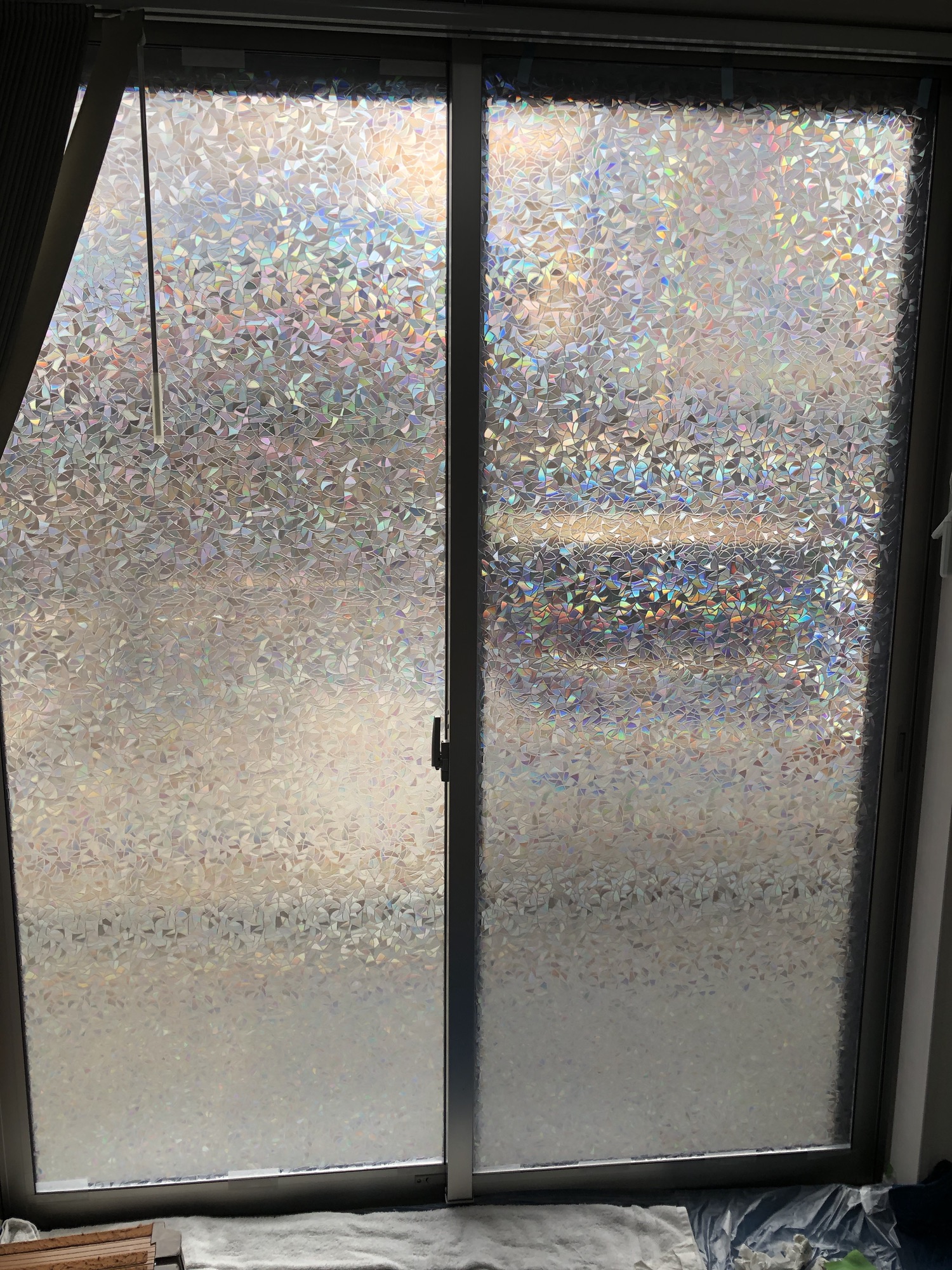 施工実績：ご支給フィルムにて目隠しフィルムの施工