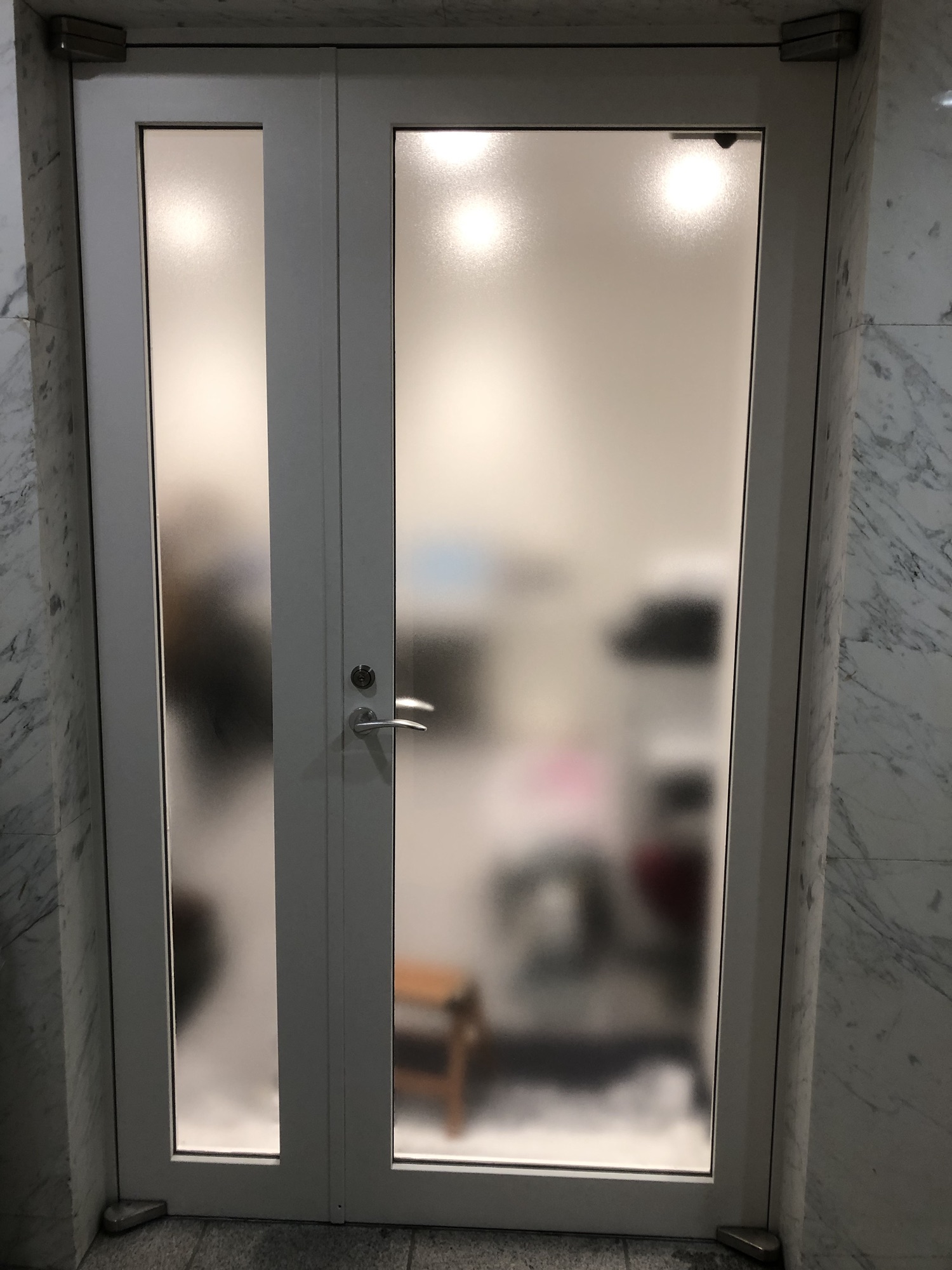 【大阪府　大阪市中央区】フロストタイプ目隠しフィルム（サンゲツ　スチーム85）