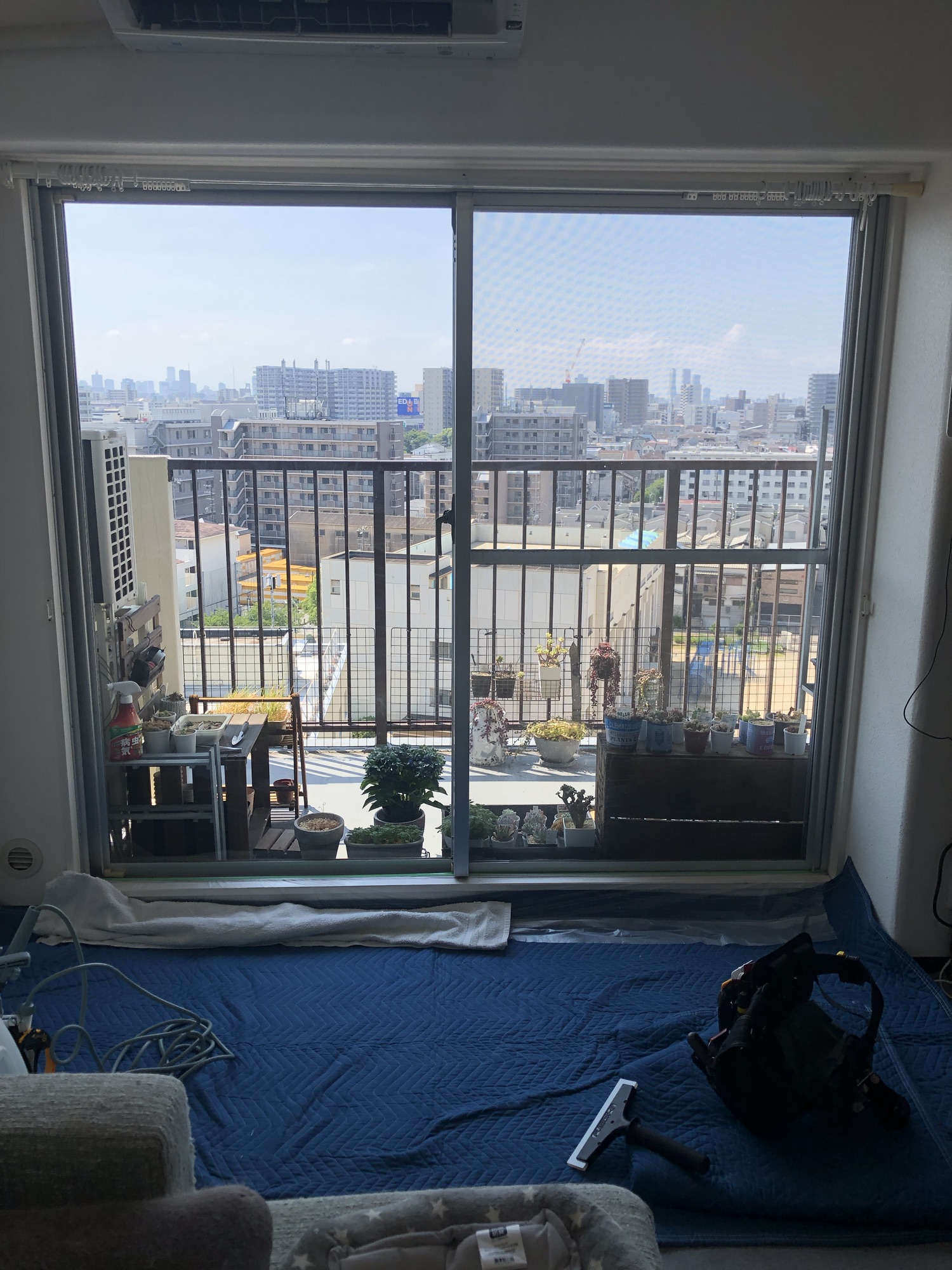 【大阪府　大阪市西淀川区】透明飛散防止フィルム　（リンテック1501UH）