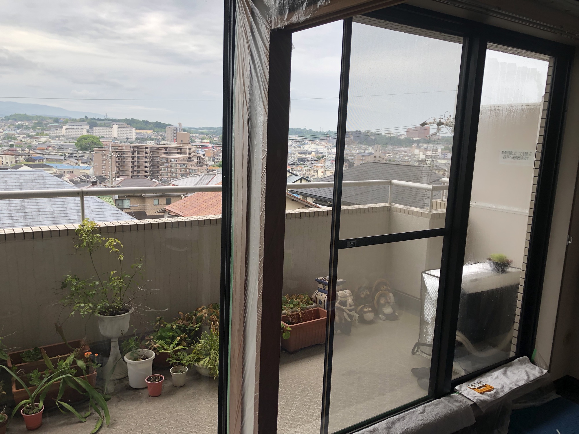 【大阪府　大阪市住吉区】透明遮熱フィルム（サンゲツ　ルーセント90）